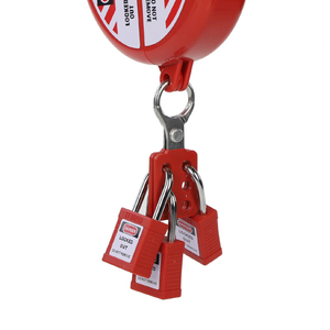 Kırmızı güvenlik lokavt Hasp 1 "ve 1.5" alüminyum Hasp 6 delik kilitleme cihazı kilitleme etiketleme - Product Image 5