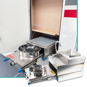 JDA Fornello a <span class=keywords><strong>Gas</strong></span> Estraibile in Acciaio Inox per Barca, Roulotte, Camper e Autocaravan con Lavello e Rubinetto Integrati - Product Image 5