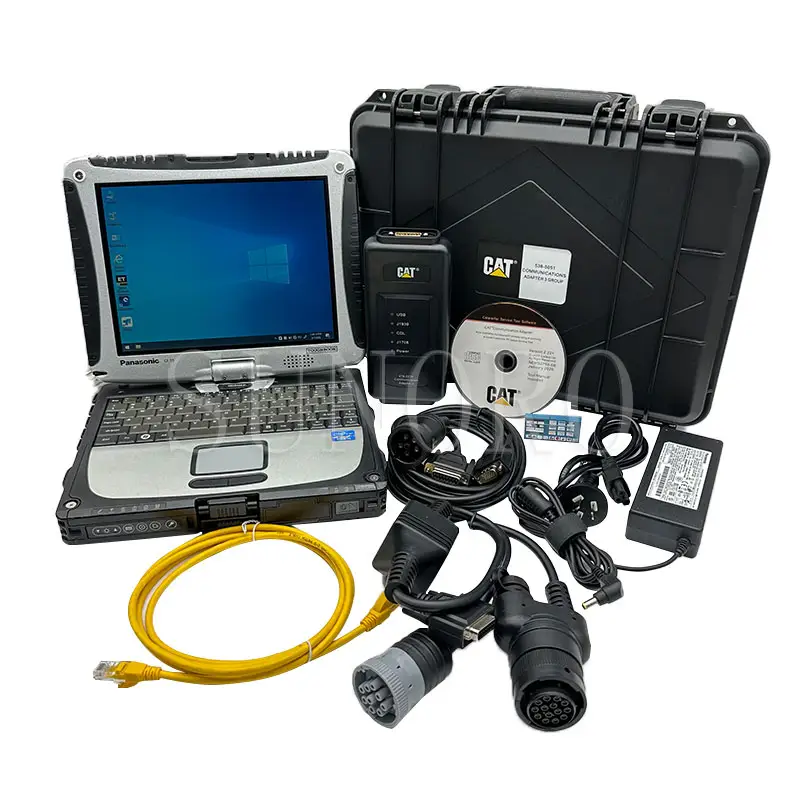 SUNORO Cat 478-0235 538-5051 ferramenta de diagnóstico ET4 versão Ethernet e laptop carregando software de diagnóstico 2023
