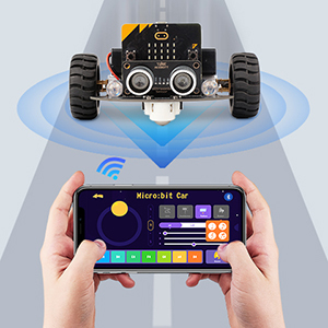 Ranging und Hindernis vermeidung Micro: Bit Smart Car Kit/Qtruck/Python Education Micro bit Programmier bares Robot Car Kit
