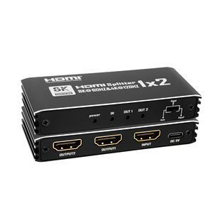 8K para HDMI 2,1 Splitter 1 en 2 salidas Pantalla de monitor dual HDMI2.3 Divisores y convertidores de video para Xbox PS4 HDCP2.3 1x2 - Product Image 3