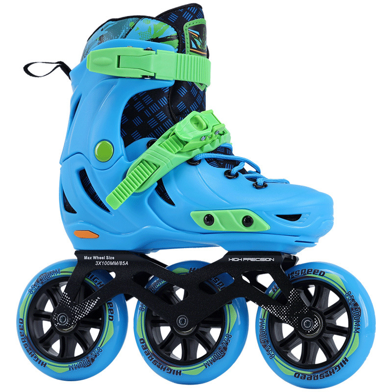 Blue big three wheels