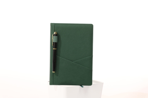 A5 Size Leather Cover Custom Logo <strong>Insertable</strong> Phone and Pen <strong>Notebook</strong> - Product Image 2