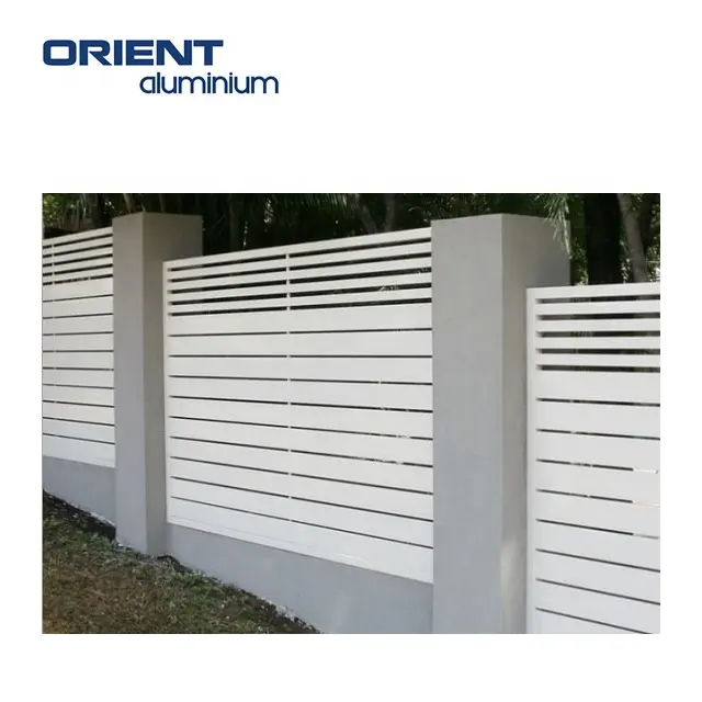 Açık bahçe Yard ev kolayca monte yarı veya tam gizlilik Modern alüminyum güvenlik Metal çit