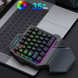 OEM游戏键盘左手迷你单手35键彩色照明电脑有线键盘 - Product Image 4