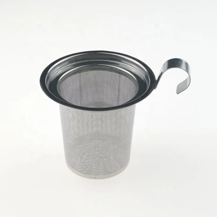 Filtro per tazza in metallo con rete da tè in acciaio inossidabile filtro per aromi per tè sfuso accessori per la cucina filtri per colino per teiera in rete