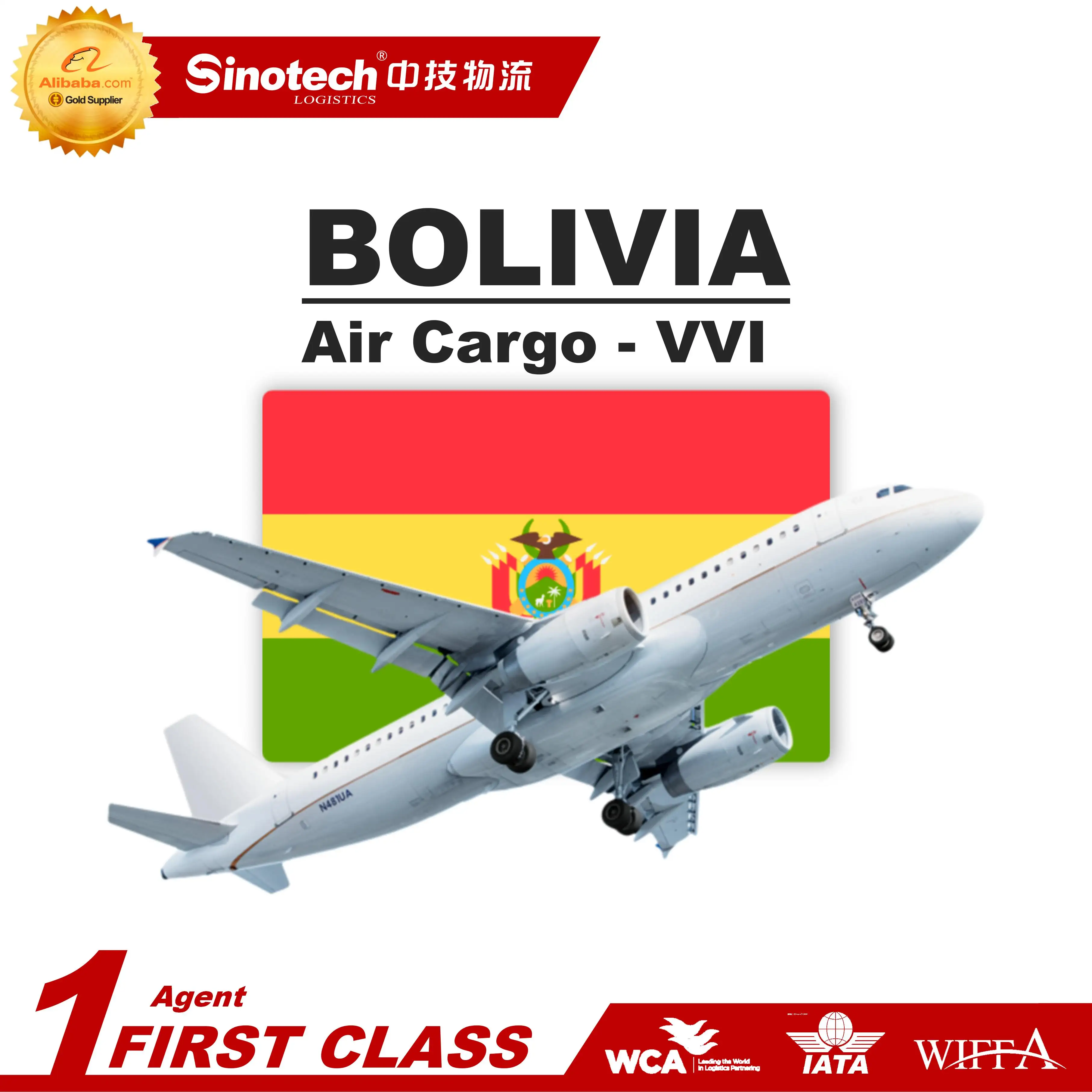 China Logistics Agente de Carga Aerea Envio a Santa Cruz Bolivia Freight Forwarder
