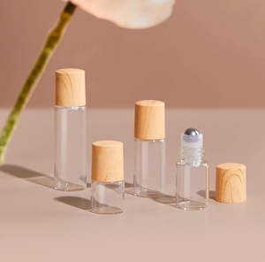 Botellas redondas vacías de aceites esenciales, botellas enrollables de perfume, muestras gratis, botella de vidrio con tapas roscadas, botella enrollable de 5ml y 10ml - Product Image 1