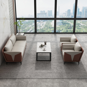 Điều hành phòng chờ đồ nội thất da đặt nhà văn phòng tiếp tân 1 3 chỗ ngồi hiện đại thoải mái sang trọng - Product Image 3