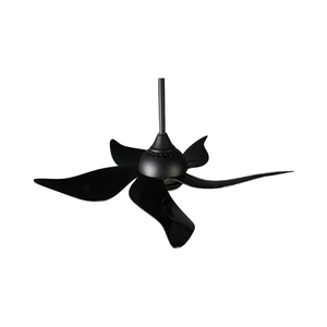 经典黑色简约发光二极管5叶片吊扇带灯3色可调光节能遥控开关 - Product Image 4