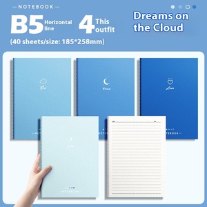Gradient Thick Stitched <strong>Notebook</strong> 100 Soft Lined Sheets Student Business Journal Eye B5 Size Printed <strong>Paper</strong> Cover - Product Image 6