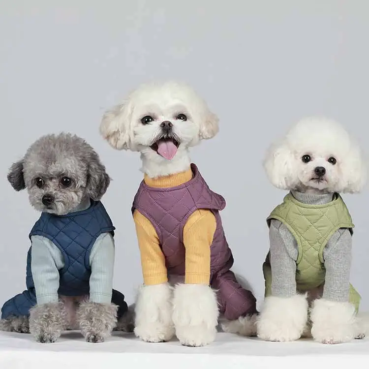 Rhombus Design Hersteller Großhandel Haustier Hund Welpe Kleidung Mantel Weste Hund