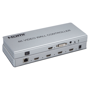 Controlador de pared de video de entrada 2x2 HDMI/DVI con 1 salida HDMI Diseño de metal Plug-and-Play Soporte de protocolo RS232