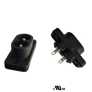 7A 125V Industrial Electrical Inlet Ac <strong>Socket</strong> 2 Pin Male C8 Power Small <strong>Socket</strong> Iec C8 Power Connector - Product Image 1
