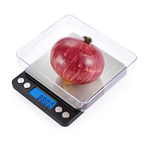เครื่องชั่ง I2000สแตนเลสพร้อมจอแสดงผล LCD ขนาด0.1กรัม1กิโลกรัมความแม่นยำ2ถาด - Product Image 3