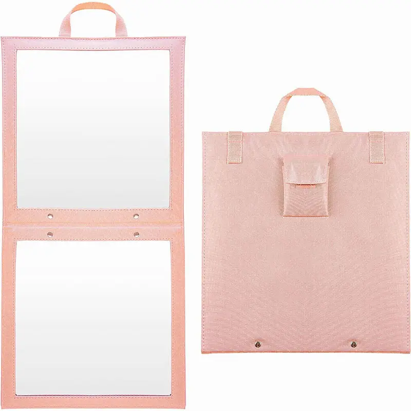 Acrylique Portable Danse Miroir Sac Suspendu Pliant Maquillage Outil Bureau Standble Maquillage Miroir