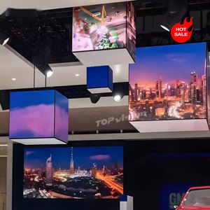 TopVision Новый Дизайн Кубический светодиодный дисплей в помещении полноцветный P4 рекламный волшебный светодиодный кубический экран в форме светодиодного дисплея - Product Image 6
