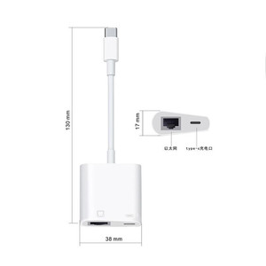 Uygun Apple ağ bağlantı noktası RJ45 Ethernet ağ kablosu dönüştürücü tip-c 100M ağ kartı adaptörü iki-in-one - Product Image 3