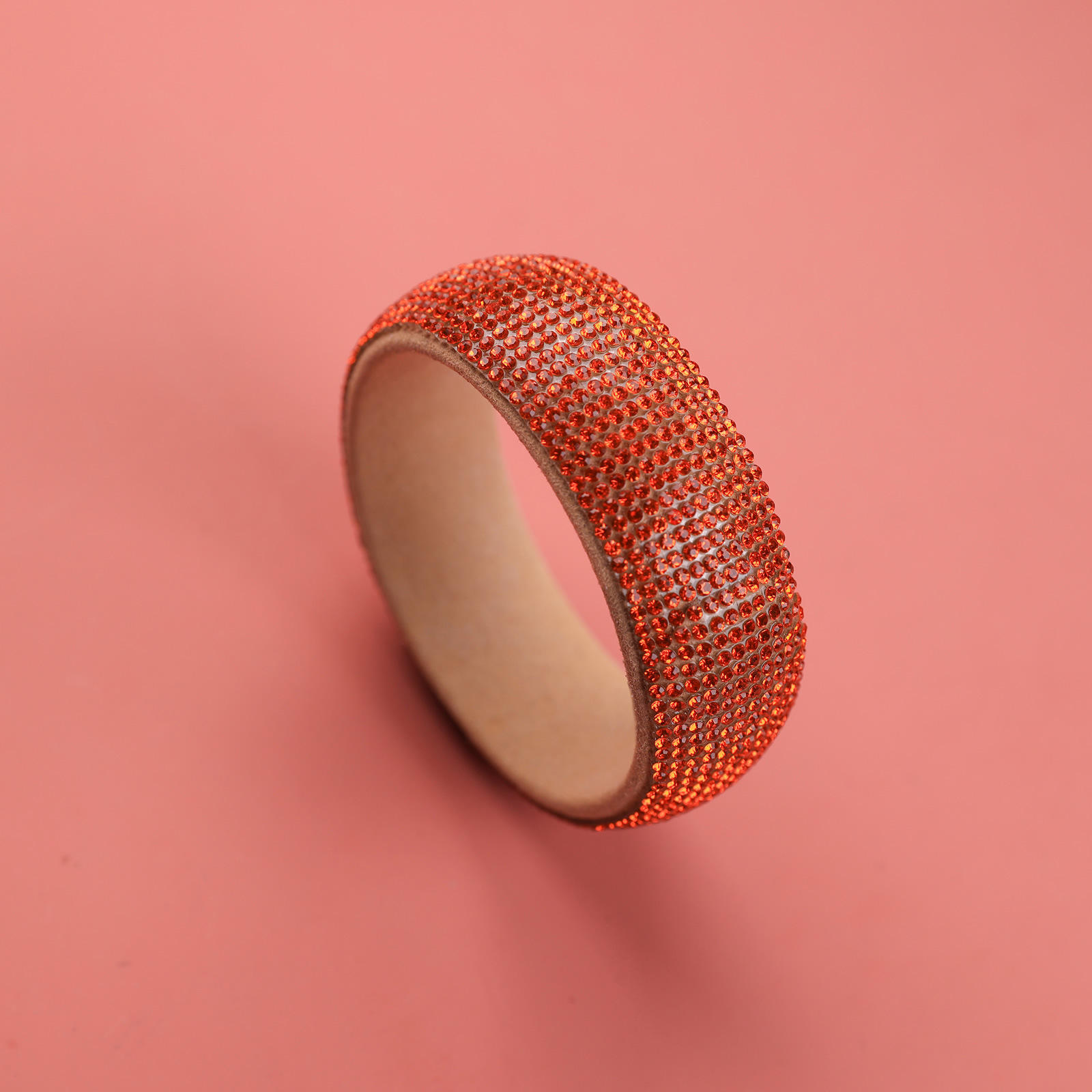 12 rangées de diamants-orange foncé