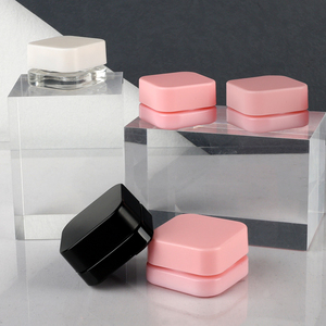 Benutzer definierte Farbe Logo 5ml 9ml 5cc Kinder resistente quadratische Glas Konzentrat Behälter Glas