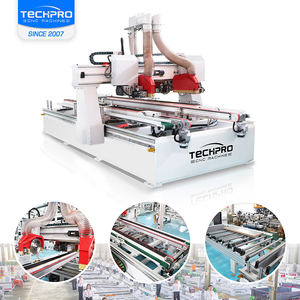 Máquina de fabricación de puertas de madera para armario de cocina, máquina enrutadora Cnc de sierra de cuatro lados, enrutador Cnc de anidación de 4 ejes - Product Image 1