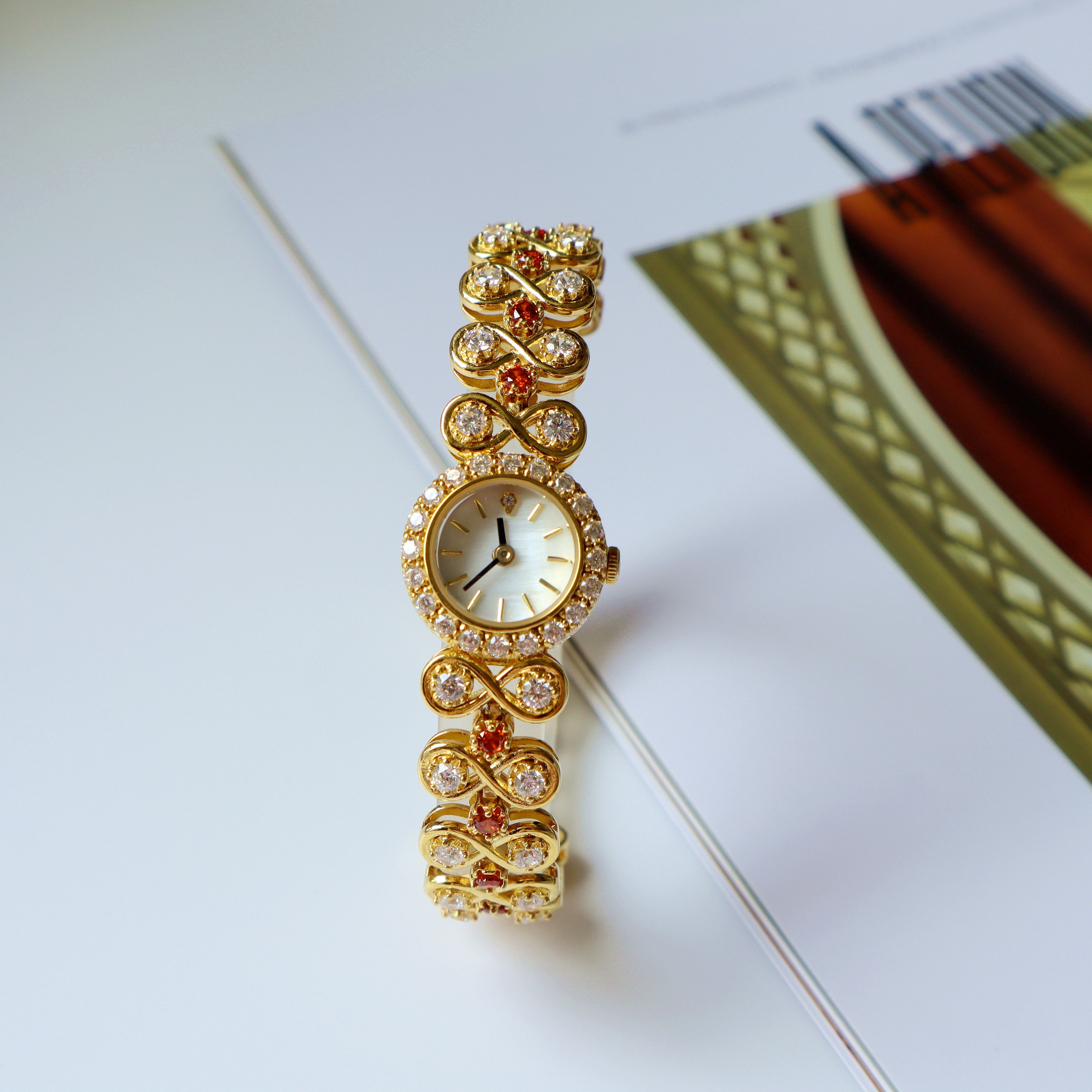 Golden gemstone red