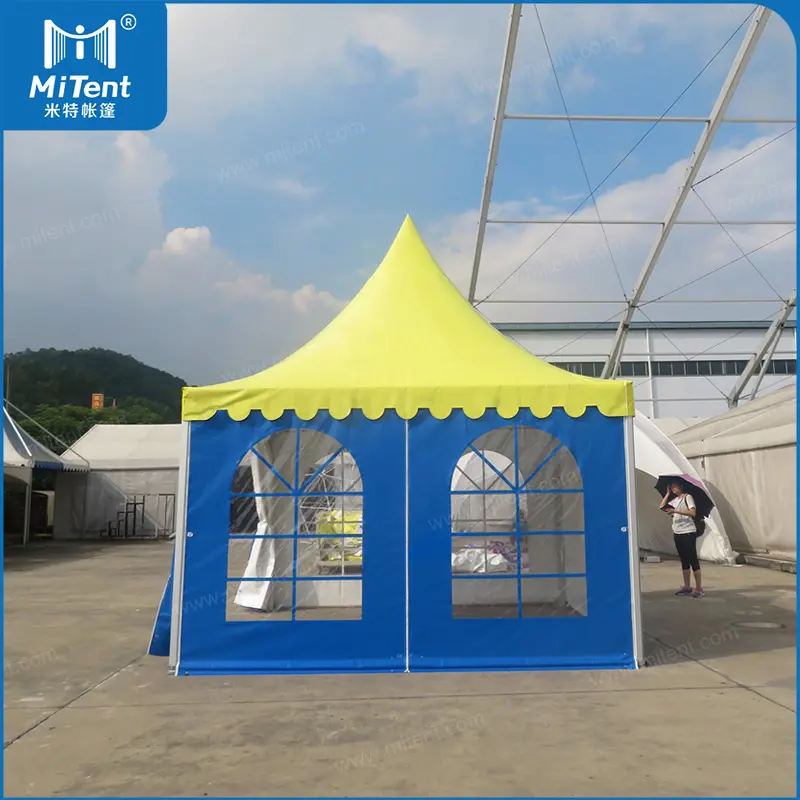 Barracas de PVC para eventos com telhado de lona para exposições, pagode africano personalizado 4x4m para festas em família