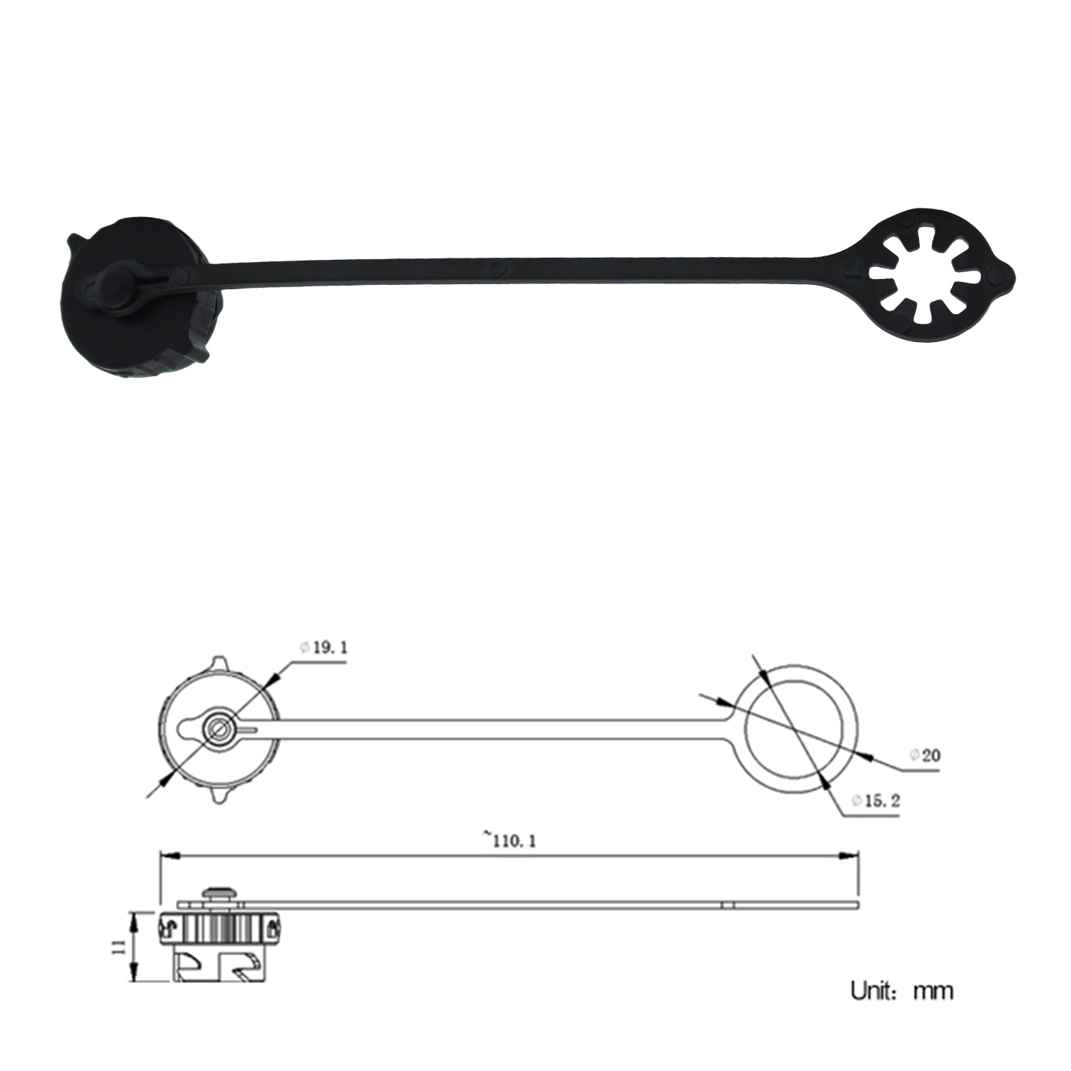 Tapa protectora para conector macho