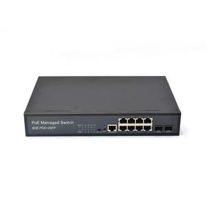 8 Port PoE Gigabit yönetilen ağ anahtarı 2 SFP IPv4 IPv6 iş ağı çözümleri için 1 yıl garanti SNMP desteği - Product Image 1