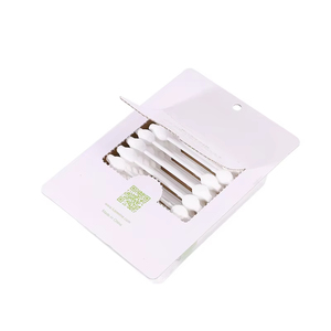 55 Stück Doppelkopf-Wattes täbchen Plastic Stick Blister Card Packed Ideal zum Reinigen von Nase und Ohren - Product Image 2