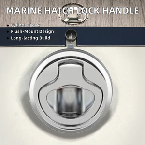 Kẽm Hợp Kim Tuôn Ra Kéo Locker Khóa Lift Boong Xử Lý Nặng Marine Hatch Chốt Với 50Mm Backset Cho Thuyền Flushmount Sàn - Product Image 3