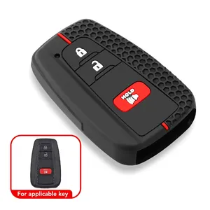 กุญแจรถซิลิโคนปุ่มกด2/3/4ปุ่มสำหรับเคสที่ใส่พวงกุญแจ FOB สำหรับ Toyota Prius สำหรับ Camry สำหรับ Corolla Land Cruiser Prado Aut - Product Image 5