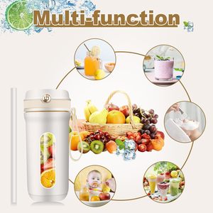 Taşınabilir kablosuz sıkacağı Blender buz karıştırıcılar tip-c şarj edilebilir 10 bıçakları Mini sıkacakları Milkshake suyu üreticisi makinesi - Product Image 6