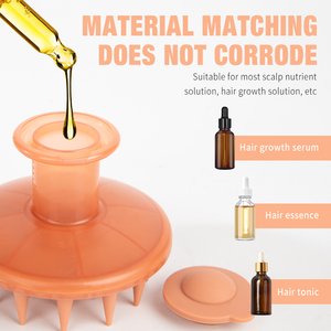 Masseur d'huile essentielle pour le cuir chevelu, nettoyage en profondeur du cuir chevelu, applicateur d'huile capillaire, shampooing en silicone, brosse de massage - Product Image 5