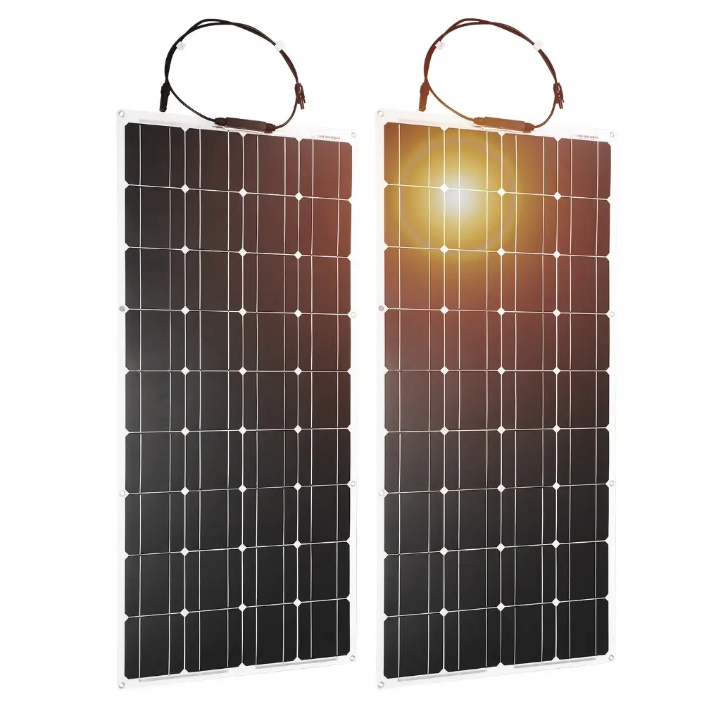 Dokio 12V 100W Monocristalinos Painel Solar Flexível Para O Carro/Barco/Bateria Solar Pode Cobrar 12V Painel Solar À Prova D' Água China