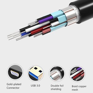 JustLink USB 3,0 a VGA Adaptador 1080P USB Macho a VGA Hembra Convertidor Plug and Play para TV Proyector Laptop - Product Image 4