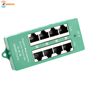 802.3at 4 cổng Gigabit đàm phán hoạt động <span class=keywords><strong>PoE</strong></span> <span class=keywords><strong>Injector</strong></span> 48V 56V Bảo vệ an toàn <span class=keywords><strong>PoE</strong></span> Patch Panel cho 48V <span class=keywords><strong>Cisco</strong></span> <span class=keywords><strong>PoE</strong></span> máy ảnh thiết bị - Product Image 4