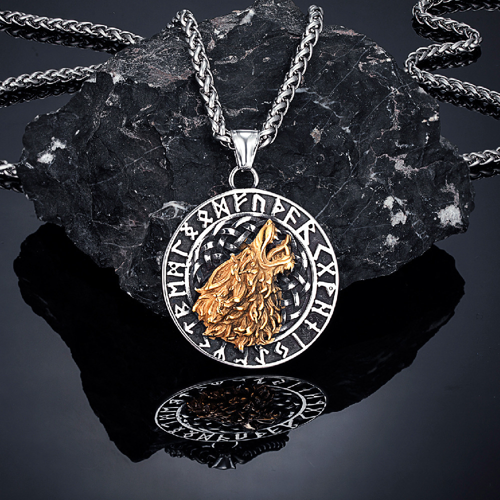 Gold and silver pendant necklace