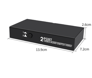 Nuevo stock Suficiente stock 2 puertos AV Audio Video Switch 2x1 4x1 8x1 AV RCA Switcher 2 en 1 out Selector amplificador señal compuesto para VCD DVD STB HDTV