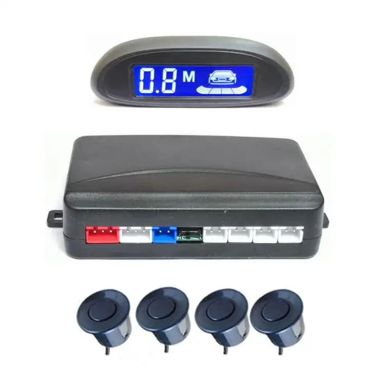 Carro LCD sensor de estacionamento Aparência Patente 4-way display mini LCD sistema de estacionamento sensibilidade ajustável estacionamento sensor LCD