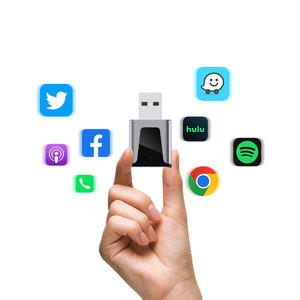 Nuevo Mini Adaptador 2 en 1 con cable a CarPlay inalámbrico y Android Auto 5GHz WiFi5 adecuado para 99% de coches originales con cable Carplay/auto - Product Image 1