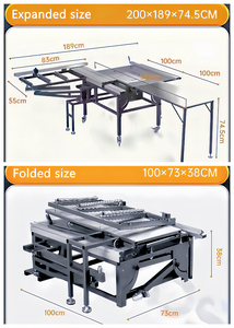<strong>Multi</strong> <strong>Function</strong> Woodworking Machine Wj600 Motor Sliding Miter Saw <strong>Table</strong> Saw for Woodworking Wood Saw Machines - Product Image 6