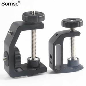 SORRISO C tipi kelepçe alüminyum alaşım 1/4 "hızlı yayın masaüstü masa kelepçe braketi için cep telefonu top kafa kamera aksesuarları - Product Image 5