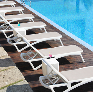 جديد في الهواء الطلق شاطئ السباحة بركة ، 4 التروس قابل للتعديل كرسي في الهواء الطلق استجوابي الشاطئ مجموعة - Product Image 5