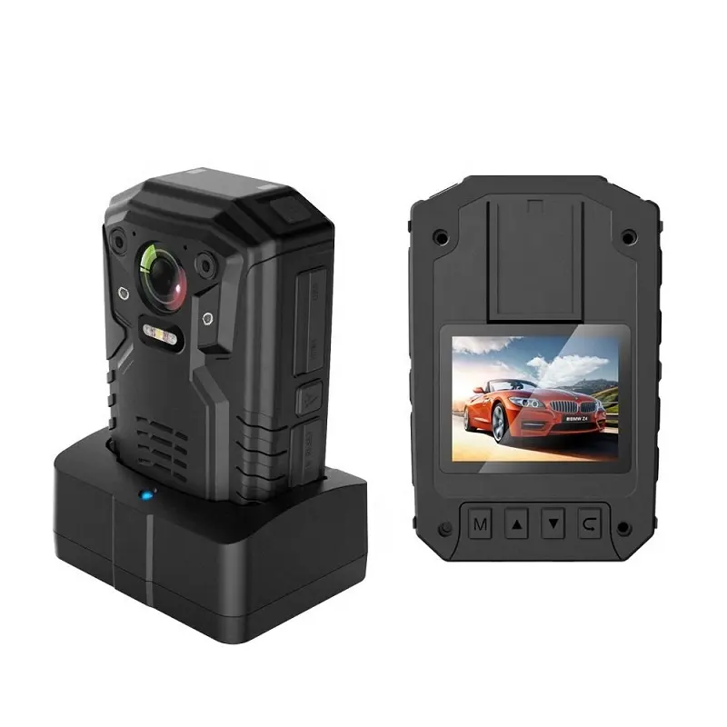 Gece görüş güvenlik muhafızları kamera ile 4G GPS vücuda takılan kamera kolluk dijital video kamera kaydedici
