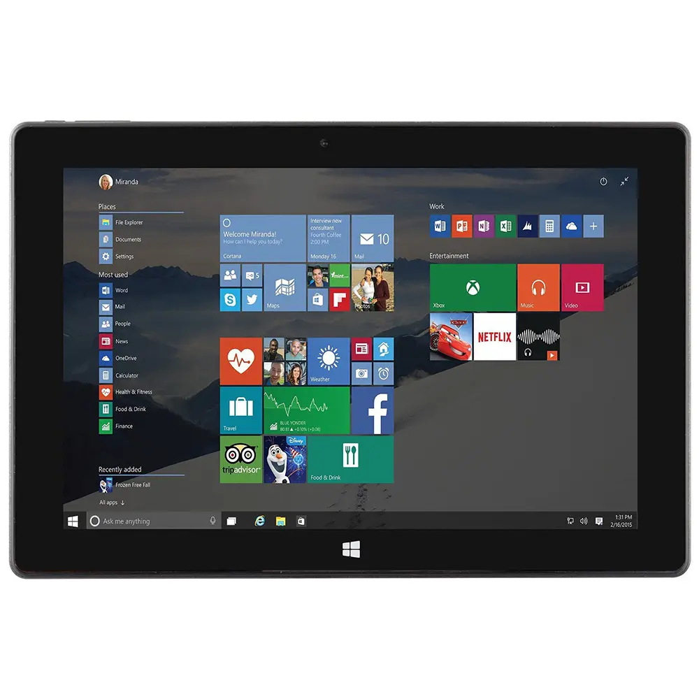 Tableta 2 en 1 con pantalla táctil de 10,1 pulgadas, Tablet PC con Intel Z8350, 4 GB de RAM, 64 GB, eMMC, cuatro núcleos, Windows 10, OEM, venta al por mayor de fábrica de China