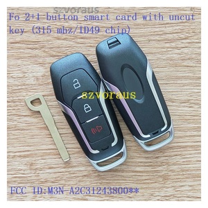 Für Ford 2 + 1 Taste Smart Remote Autos chl üssel karte mit ungeschnittenem Schlüssel (315 Mhz/ID49 Chip)FCC ID M3N-A2C31243800 ** - Product Image 2