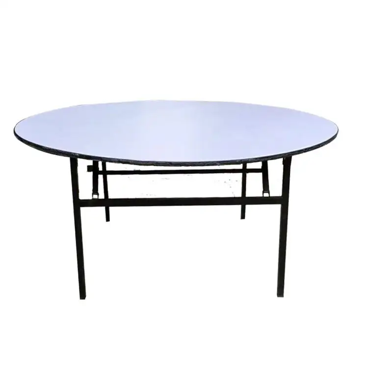 Tipos de sillas plegables de diseño para comedor, mesas de banquete redondas usadas para restaurante y boda, a la venta