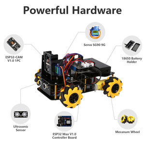 ACEBOTT Kids Smart Robot Car Kit mit ESP32-Kamera und 4WD-Bewegung für STEM-Lern-und Codierung spaß für Arduino