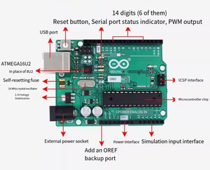 Arduin-o UNO R3 Entwicklungs platine Original Motherboard C Sprach grafik Programmier modul Mikro controller Learning Kit